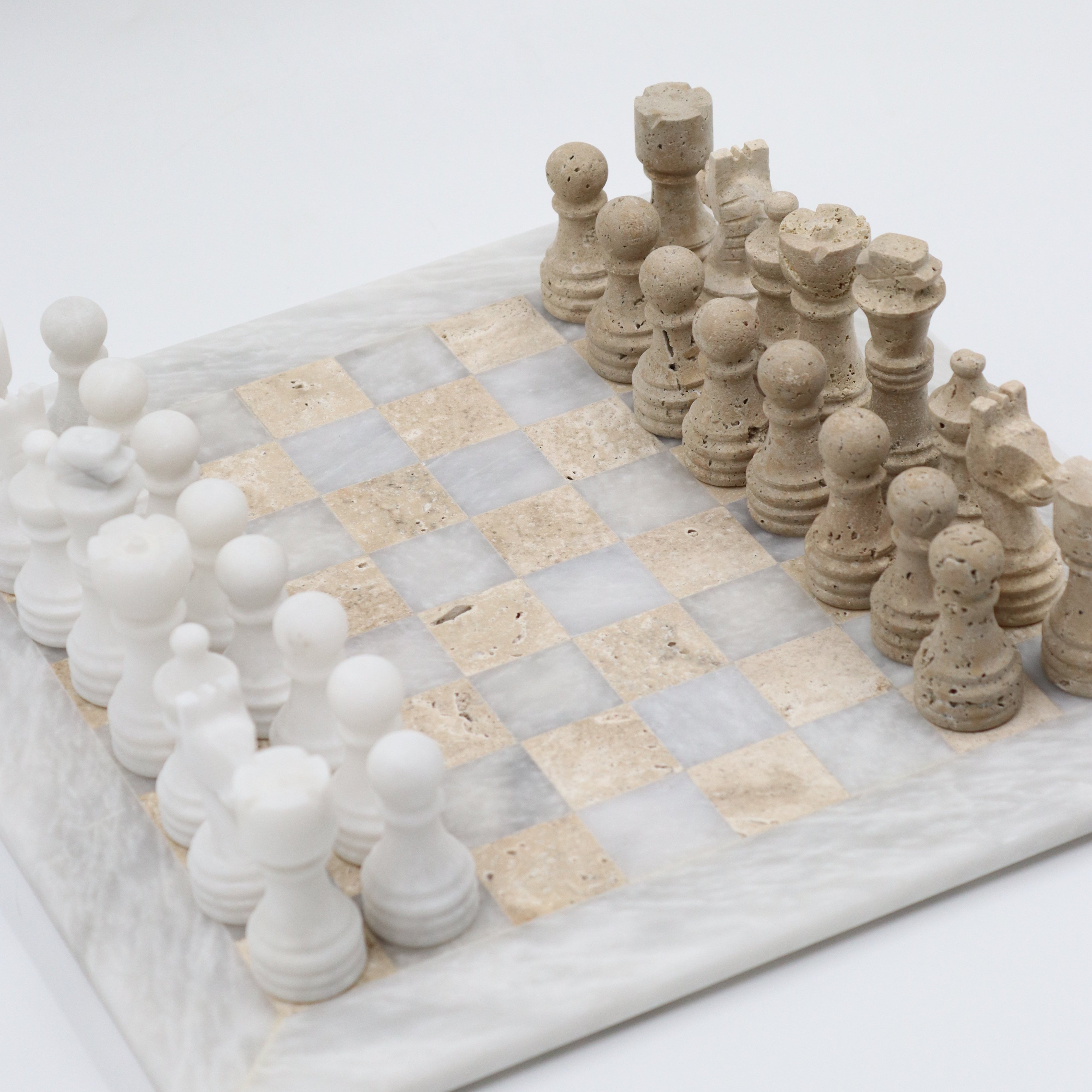 Handcrafted marble chess board