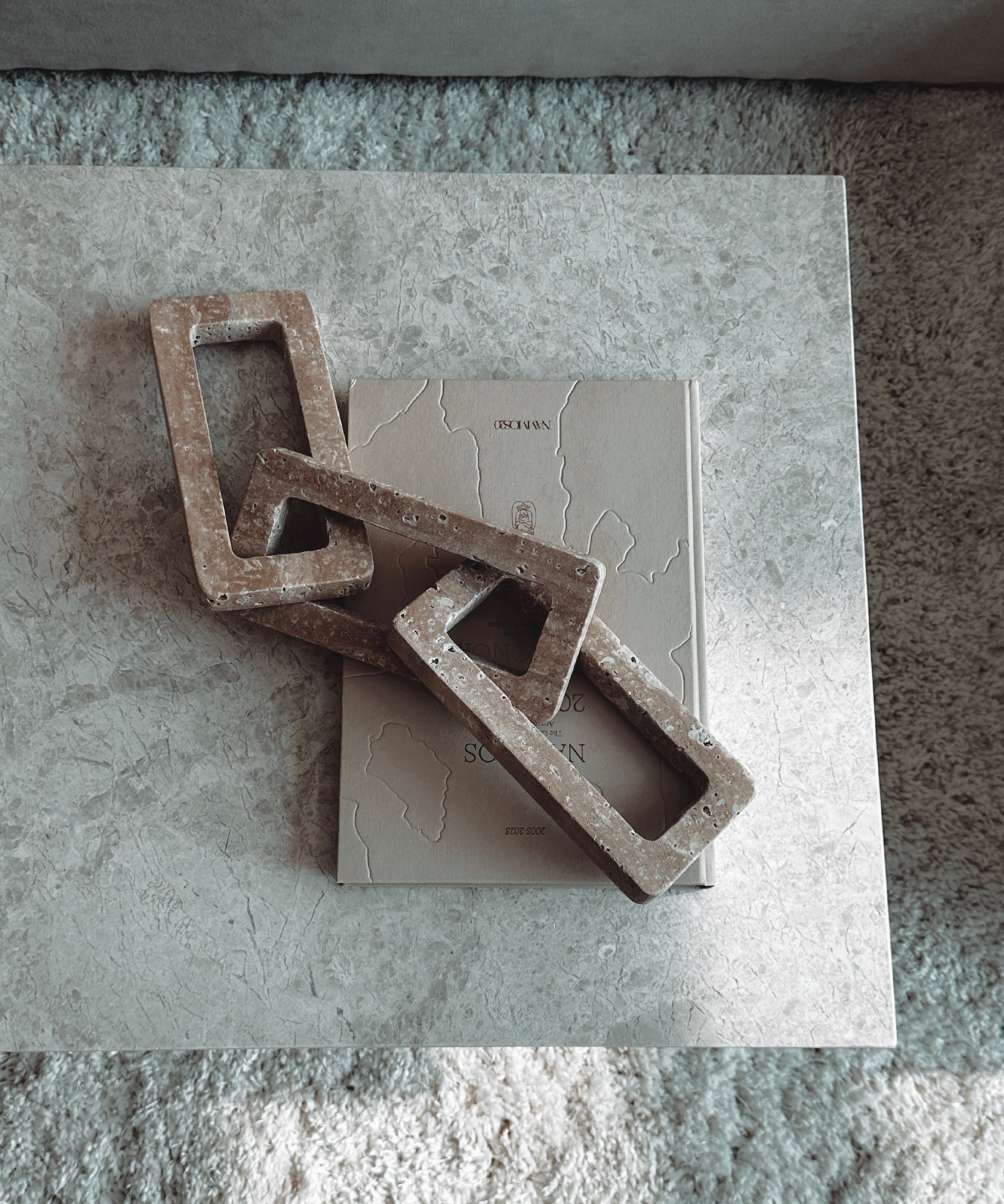 Travertine- chain, hand-finished home decor by pluto. Dubai