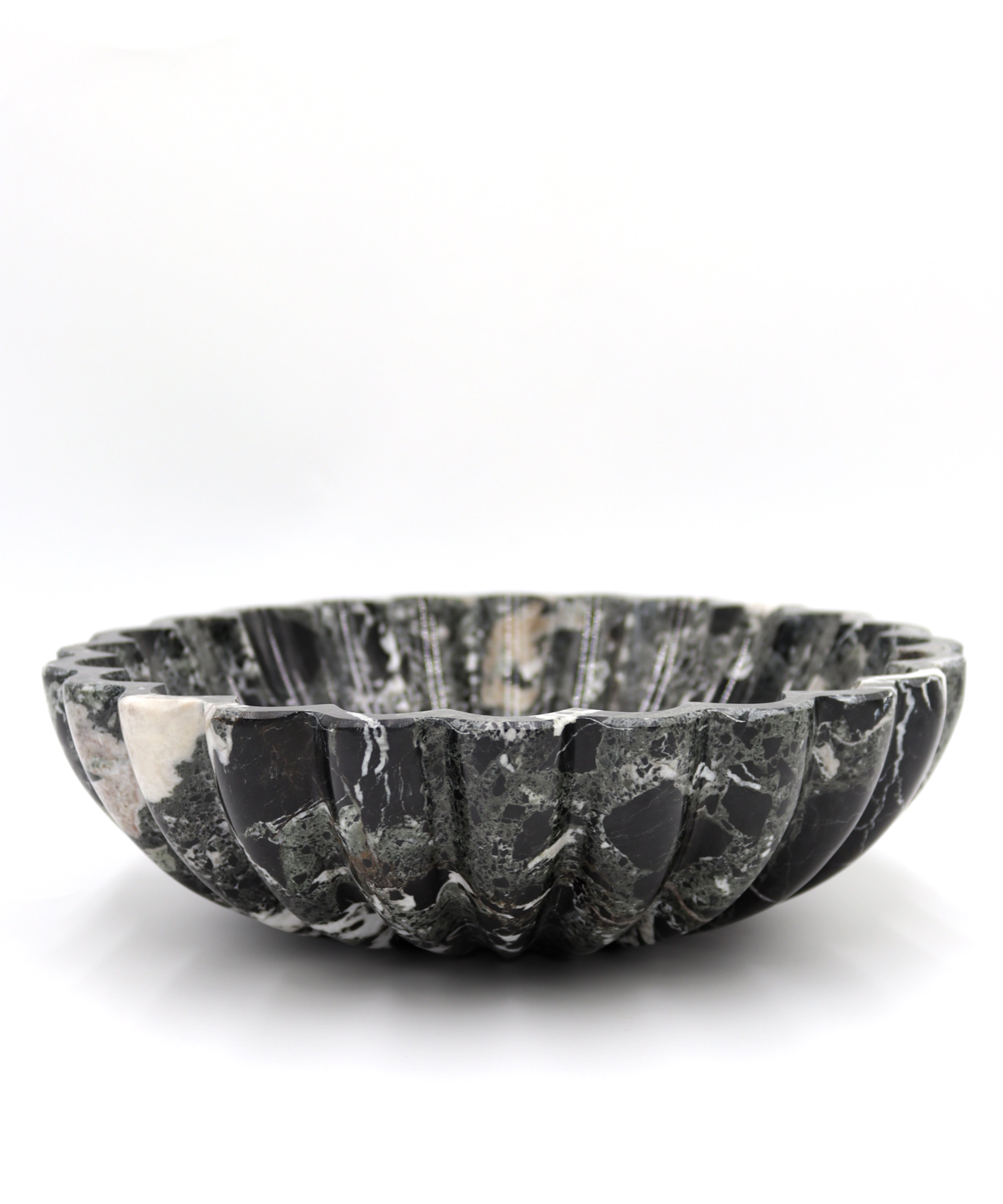 Maia marble bowl, hand-finished sculptural vase by pluto. Dubai