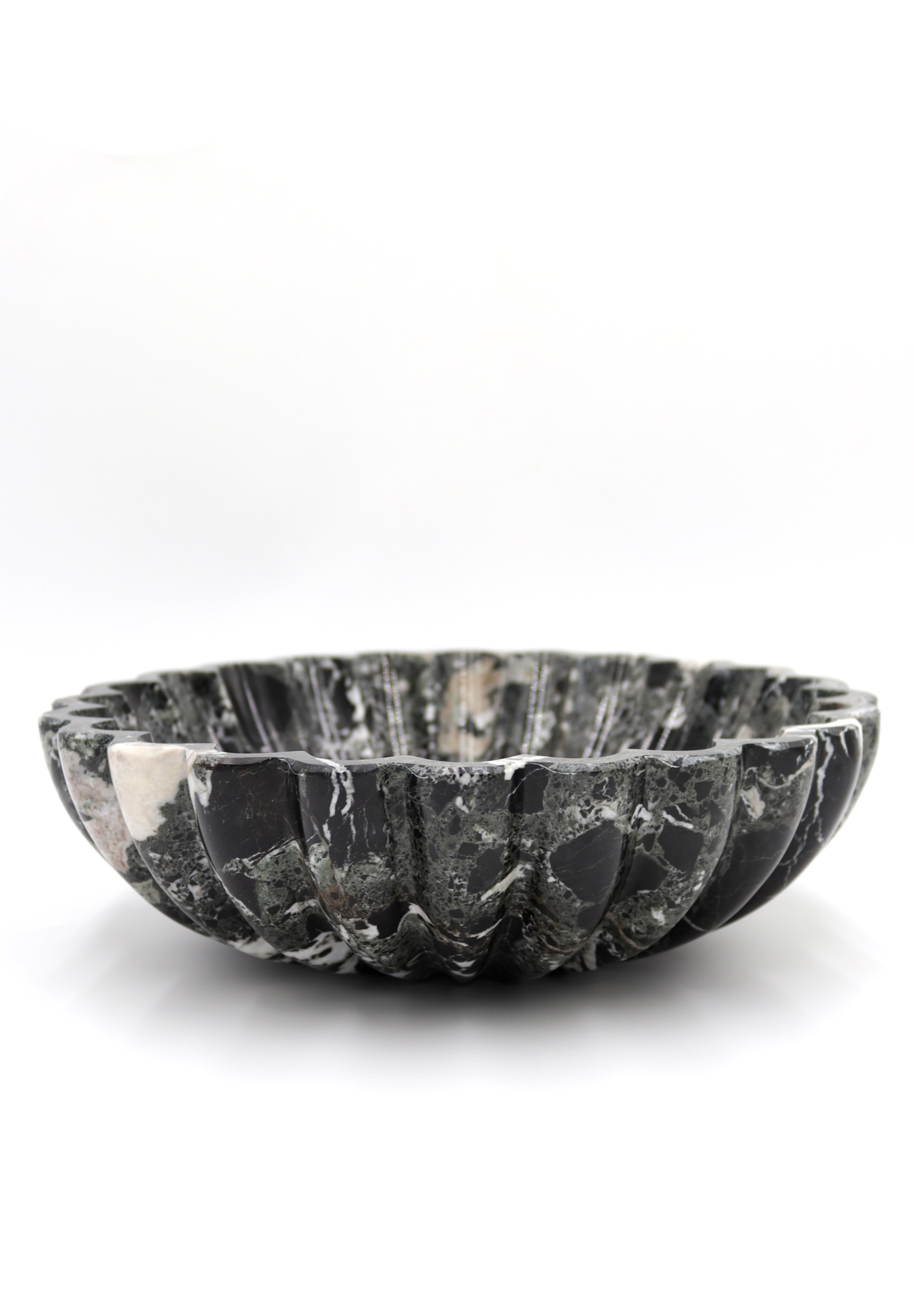 Maia marble bowl, hand-finished sculptural vase by pluto. Dubai