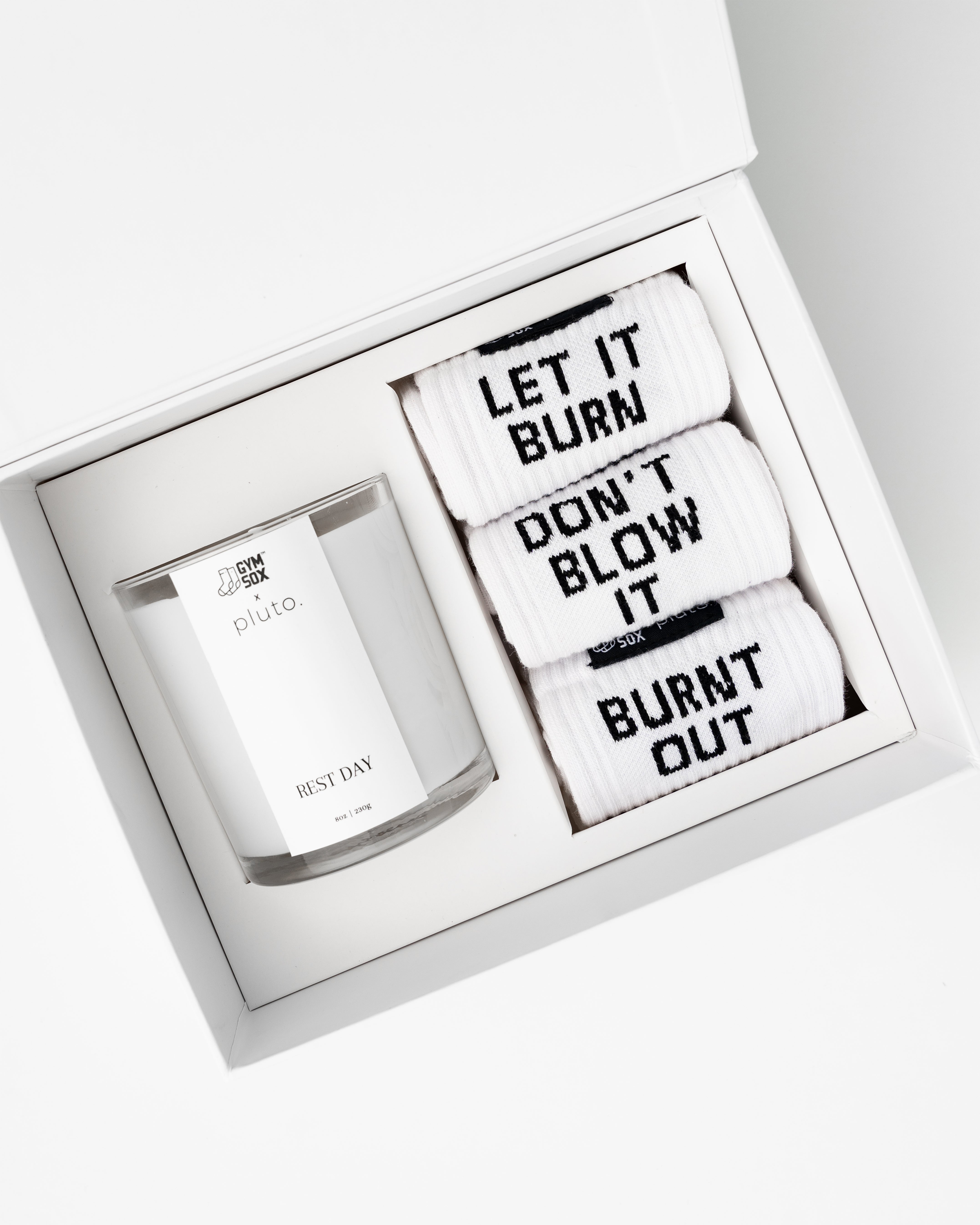 pluto x GymSox gift box, hand-poured soy wax candle in sculptural Eries bowl, pluto. Dubai