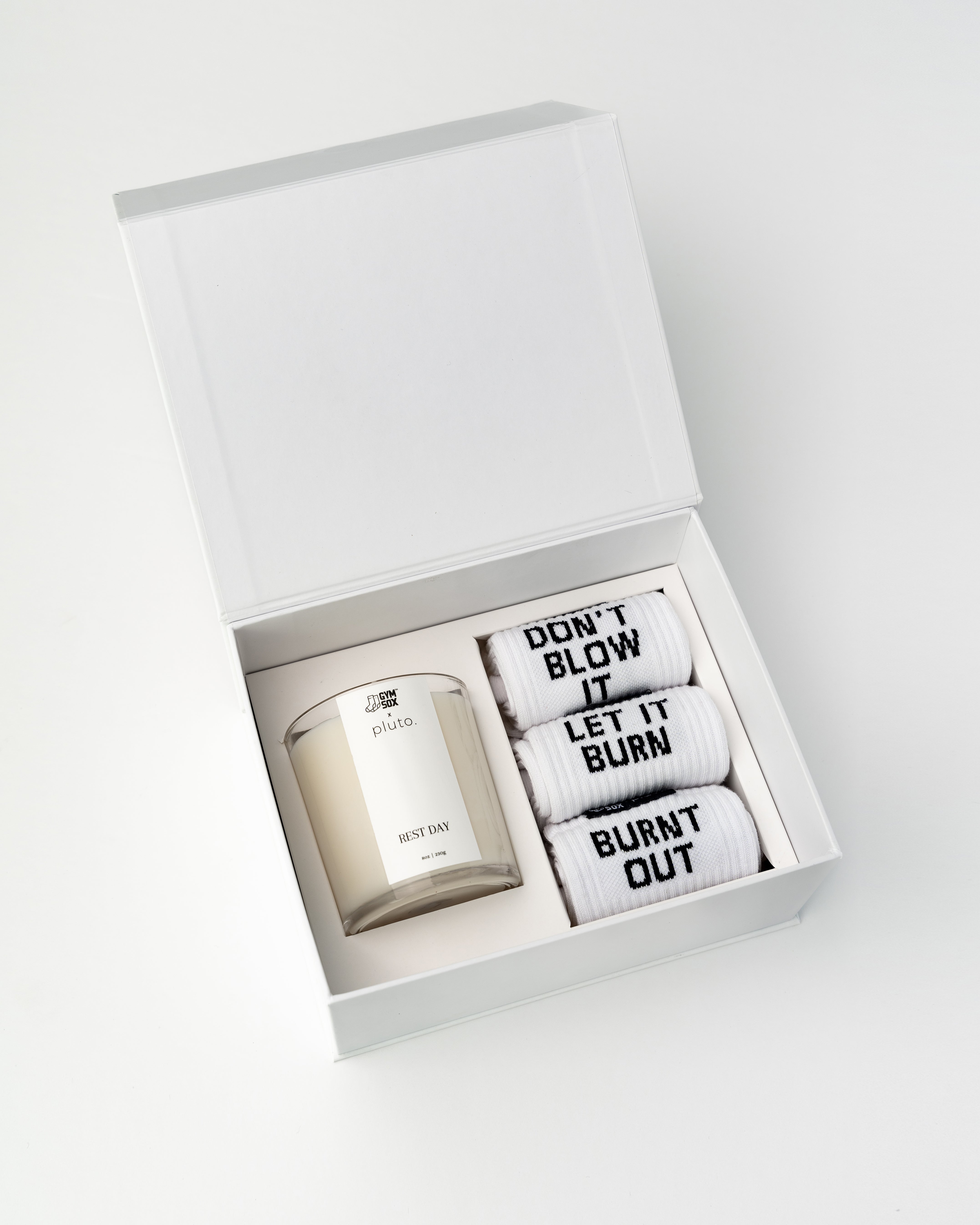 pluto x GymSox gift box, Eries bowl candle by pluto., hand-finished in Dubai