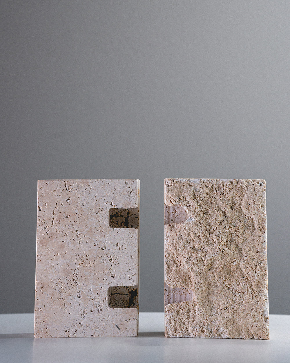 Thea - 2 Candle Holder - Rough Finish, hand-finished home decor by pluto. Dubai