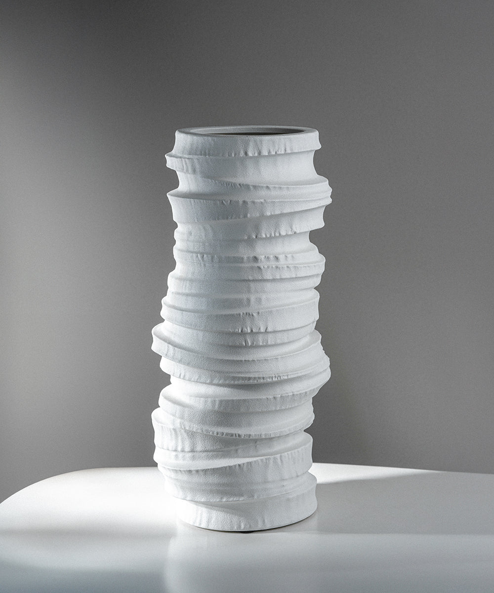 Callie, hand-finished sculptural vase by pluto. Dubai