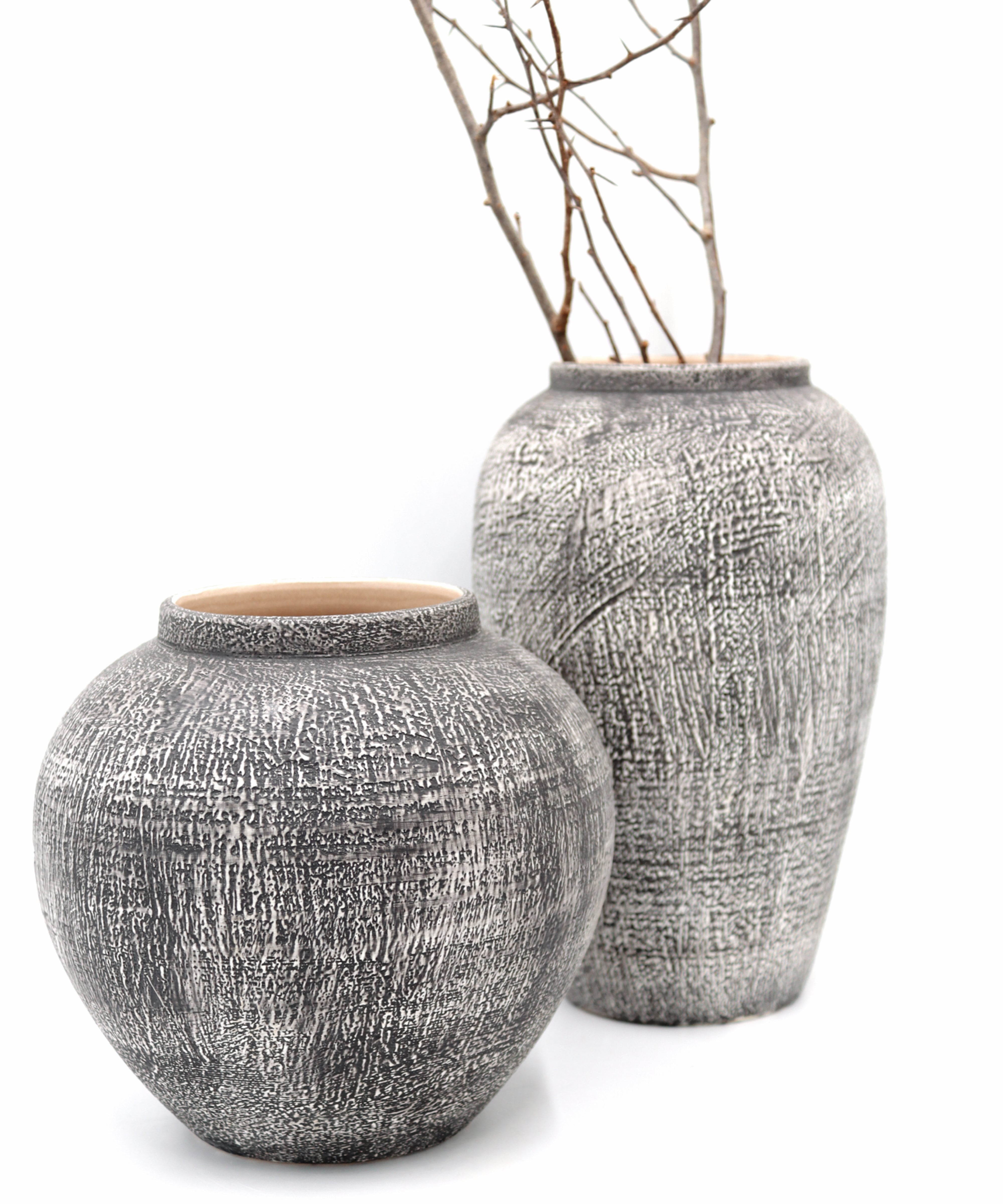 Adonis - round, hand-finished sculptural vase by pluto. Dubai