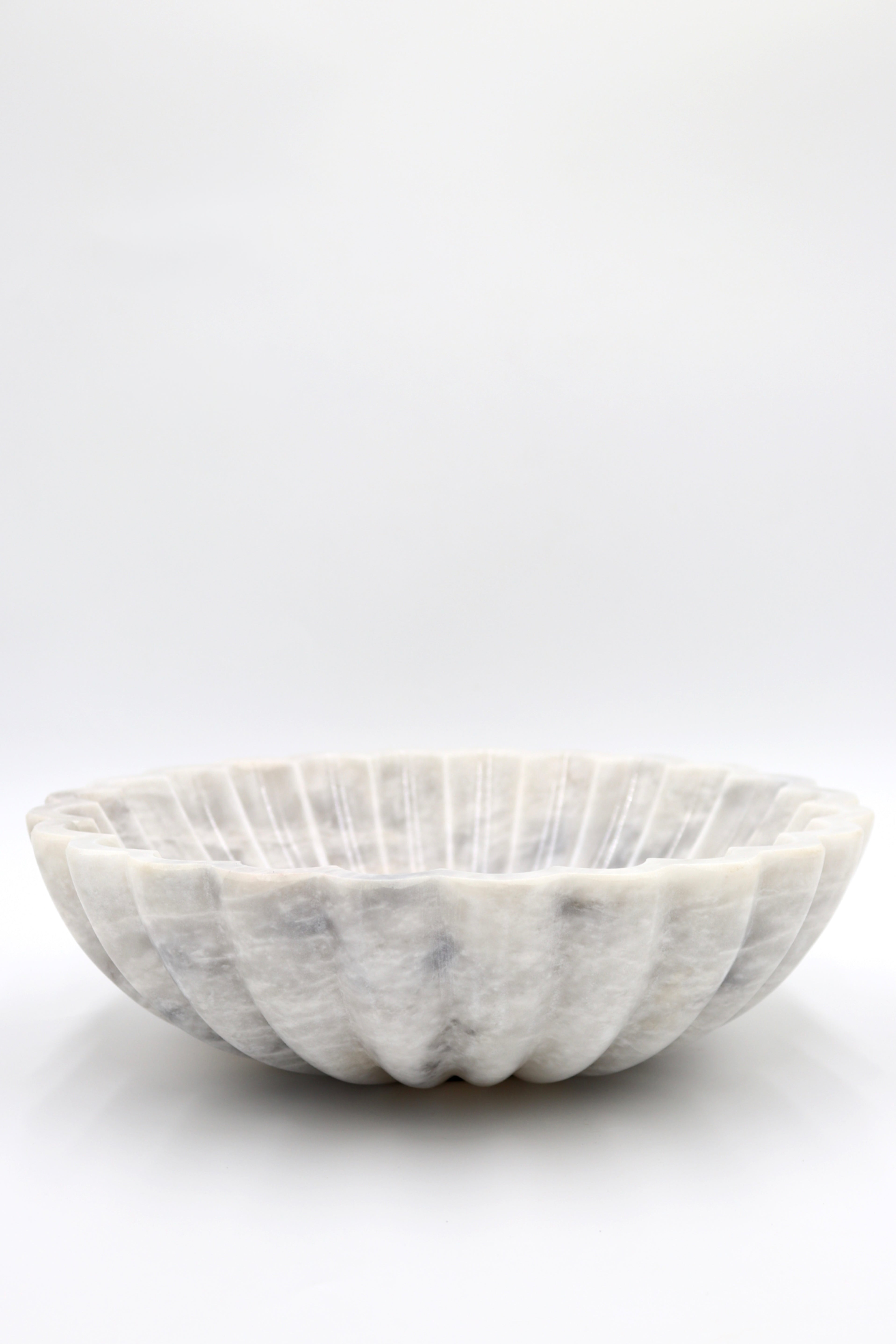 Maia marble bowl, hand-finished sculptural vase by pluto. Dubai
