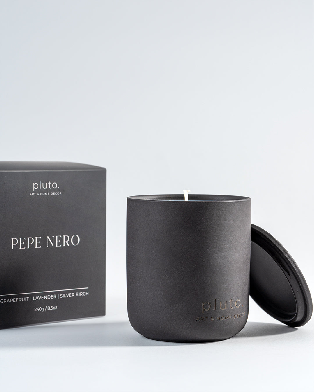 Pepe Nero, Venetia wooden wick candle by pluto., Dubai