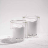 SunSand candle jar, sand-textured soy wax candle by pluto. Dubai
