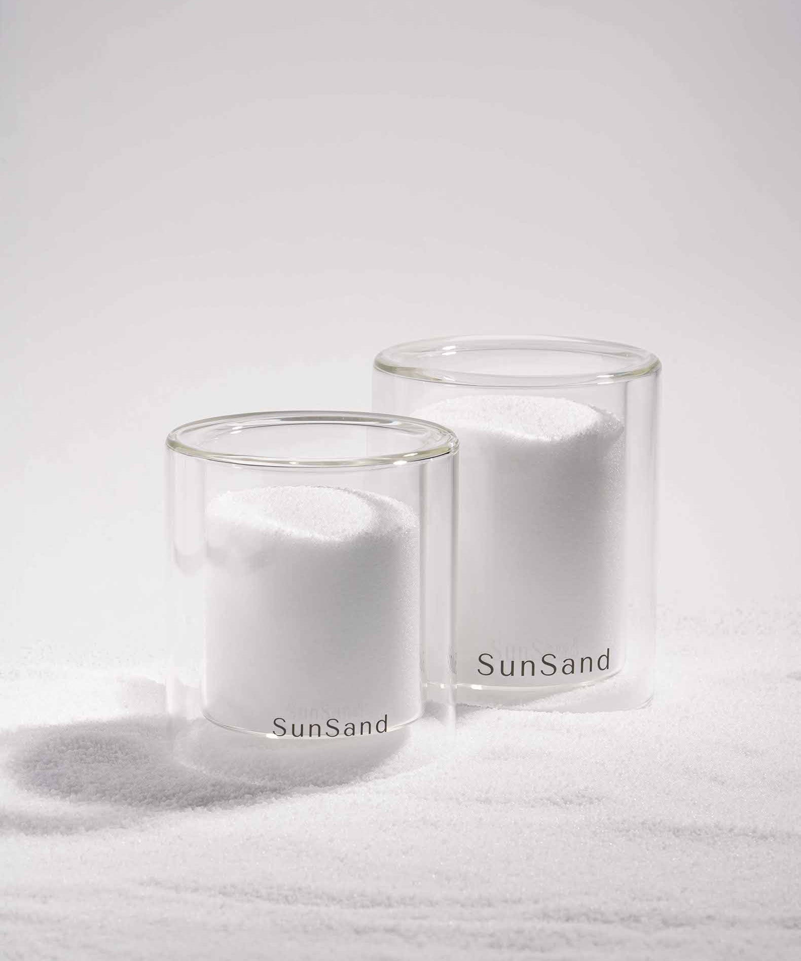 SunSand candle jar, sand-textured soy wax candle by pluto. Dubai