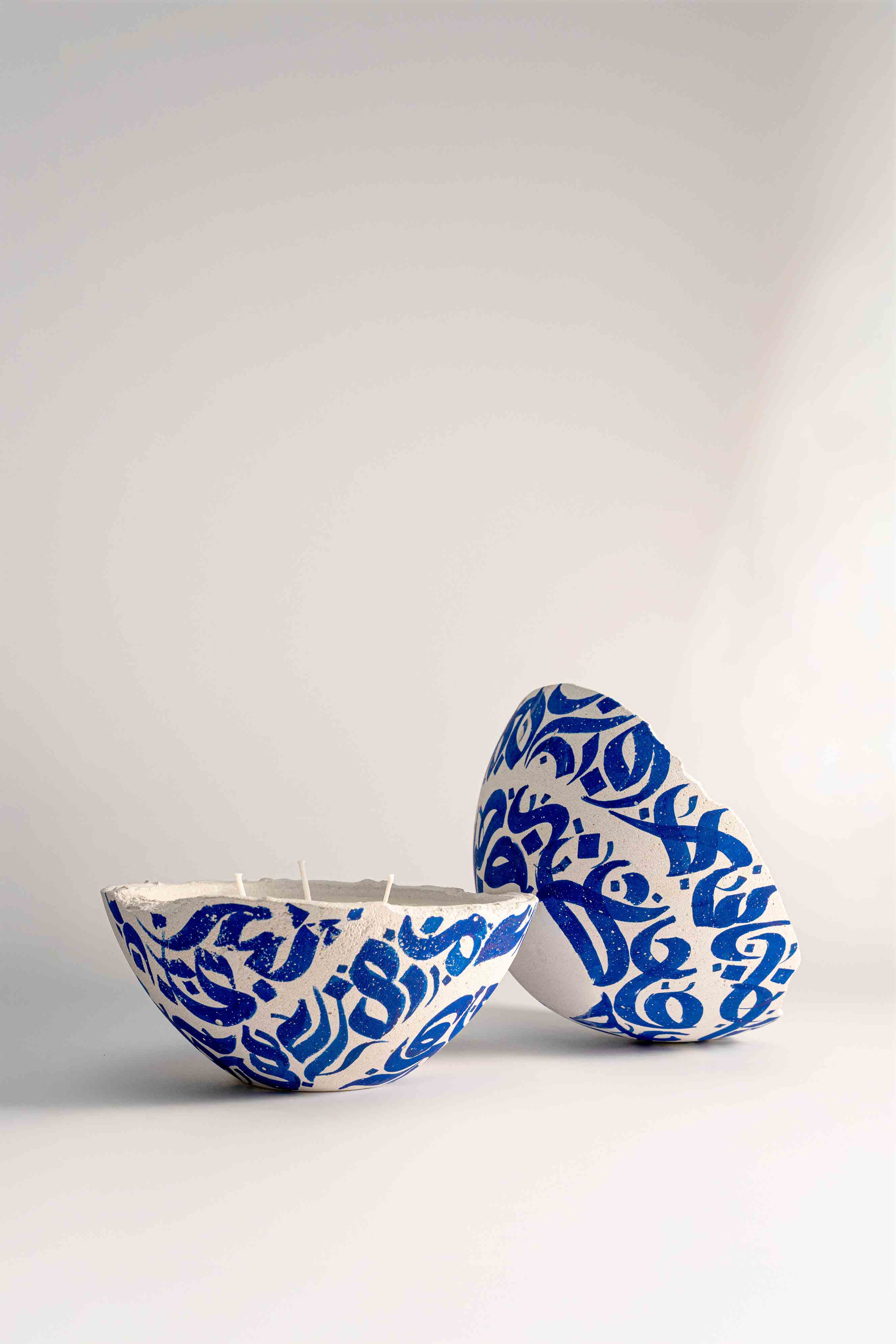 Layali Collection Eries candle, Eries bowl candle by pluto., hand-finished in Dubai