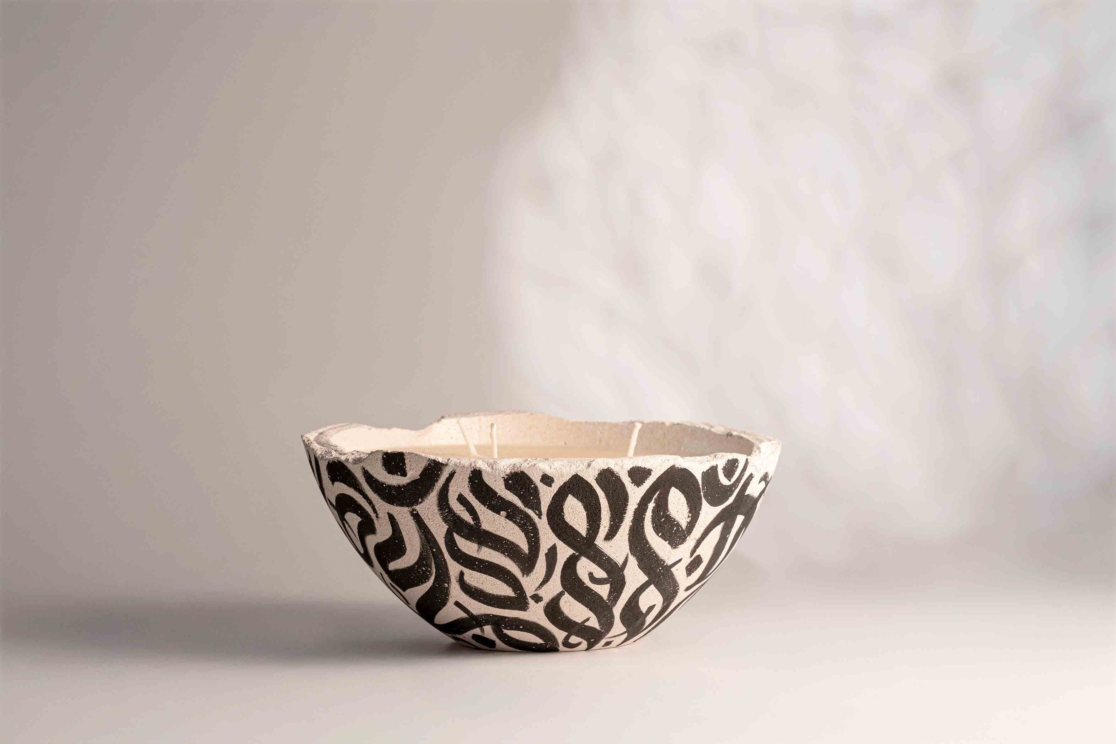 Layali Collection Eries candle, Eries bowl candle by pluto., hand-finished in Dubai