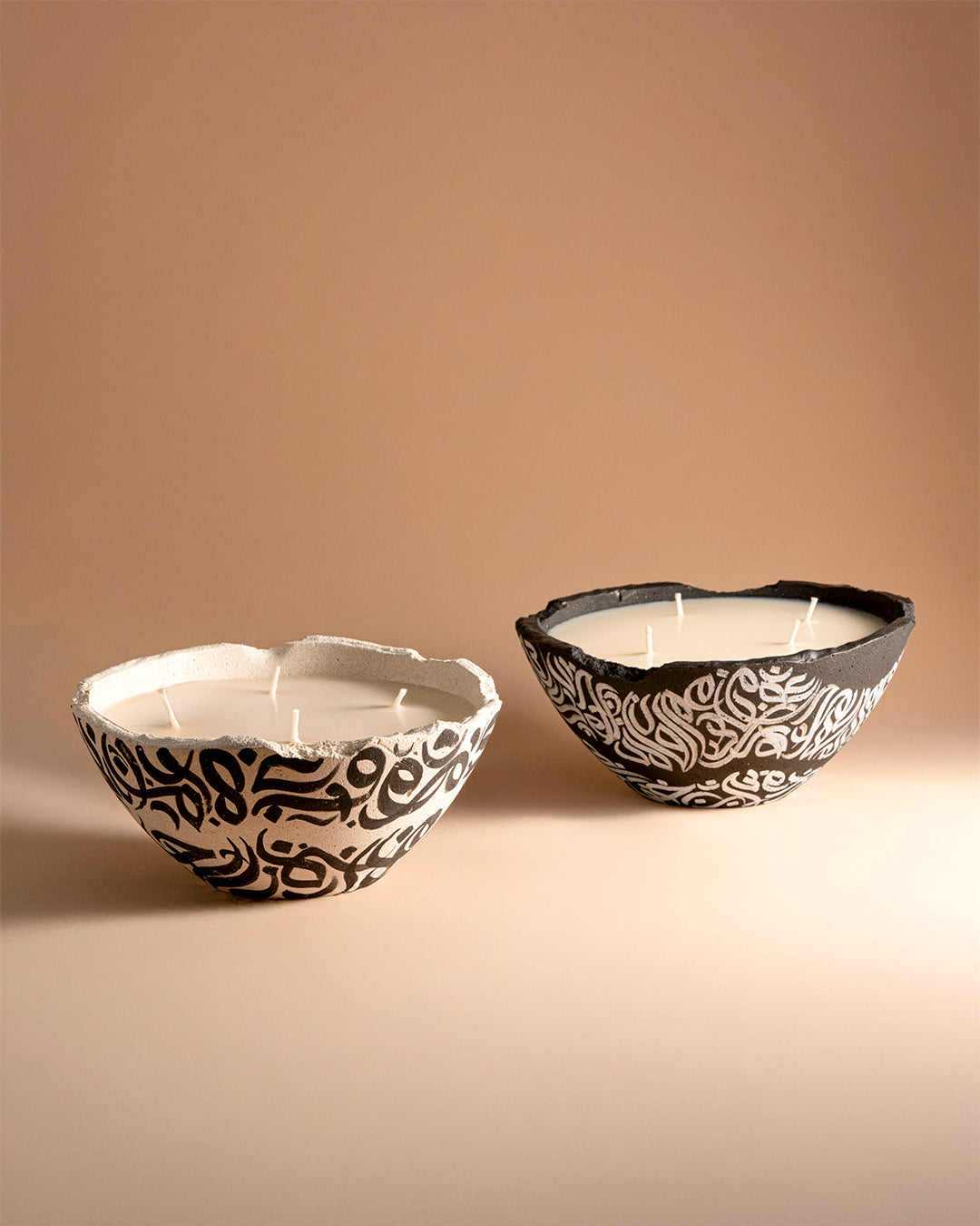 Layali Collection Eries candle in Black, Eries bowl candle by pluto., hand-finished in Dubai