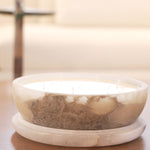 Agave marble candle, hand-finished home decor by pluto. Dubai
