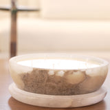 Agave marble candle, hand-finished home decor by pluto. Dubai