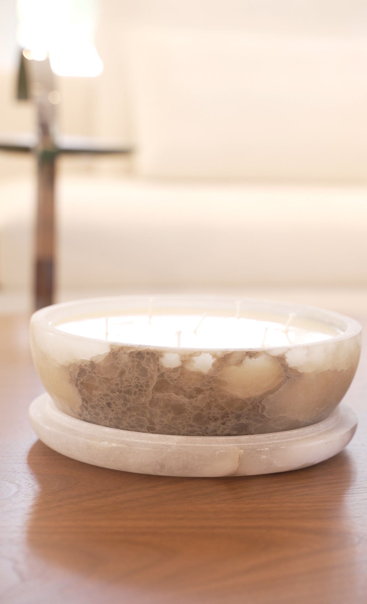 Agave marble candle, hand-finished home decor by pluto. Dubai