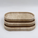 Mariam - Oval marble tray, hand-finished home decor by pluto. Dubai