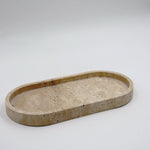 Mariam - Oval marble tray, hand-finished home decor by pluto. Dubai