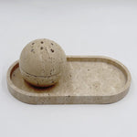Mariam - Oval marble tray, hand-finished home decor by pluto. Dubai