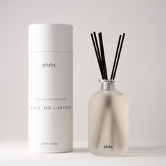Black Fig + Vetiver Diffuser, reed diffuser by pluto., 12-week scent throw