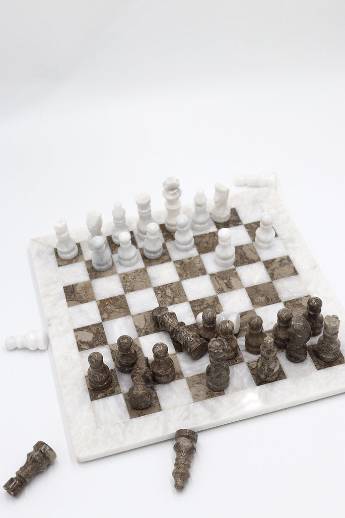 Orion Marble chess board, hand-finished home decor by pluto. Dubai