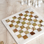 Ariana Marble & Onyx chess board, hand-finished home decor by pluto. Dubai