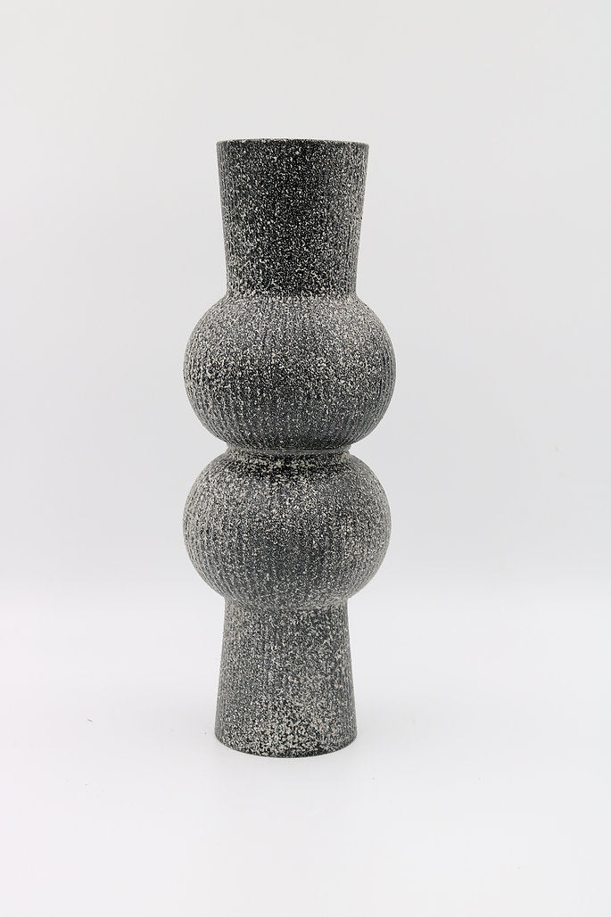 Charon vase in Black, hand-finished sculptural vase by pluto. Dubai