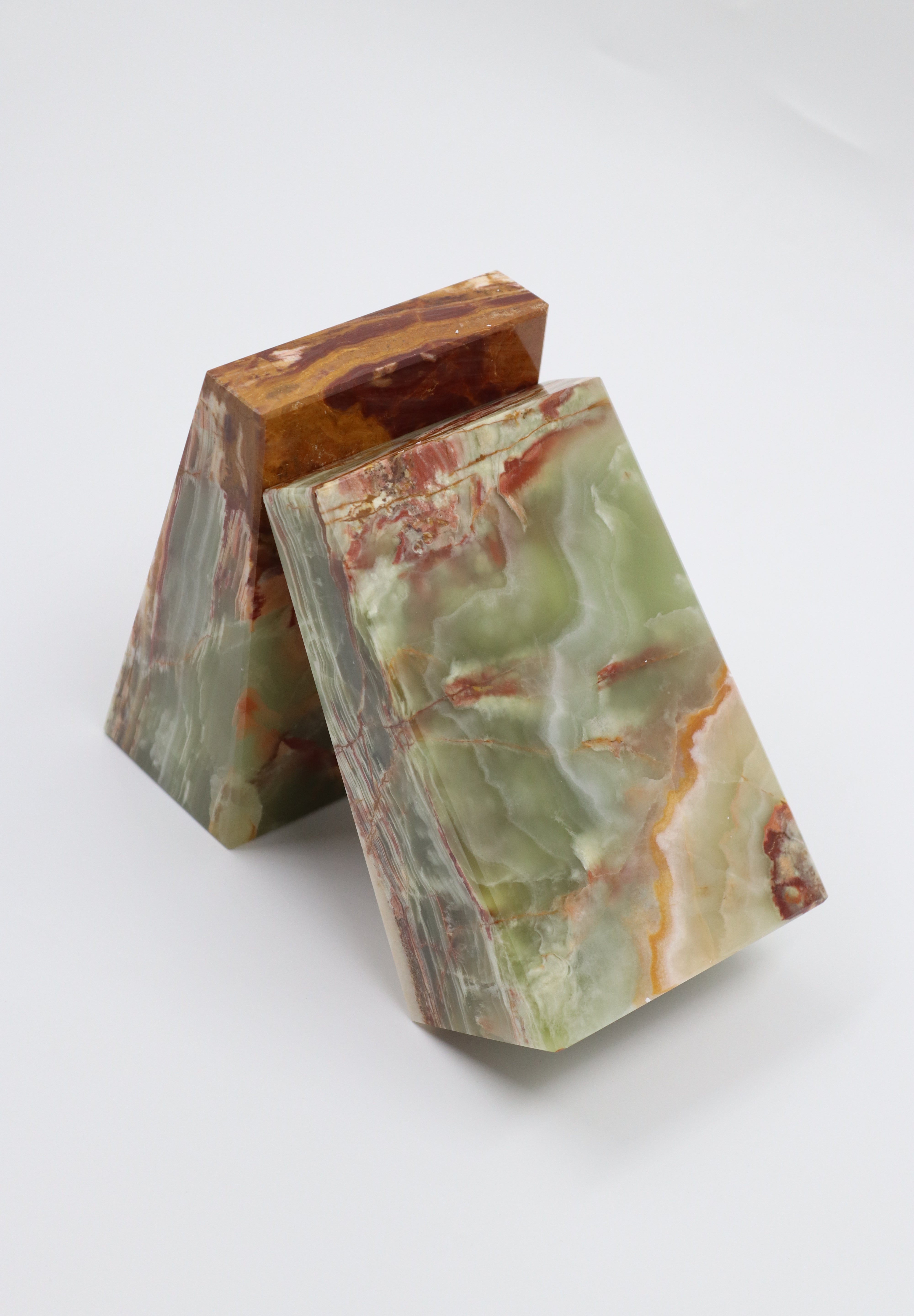 Green onyx bookends, hand-finished home decor by pluto. Dubai