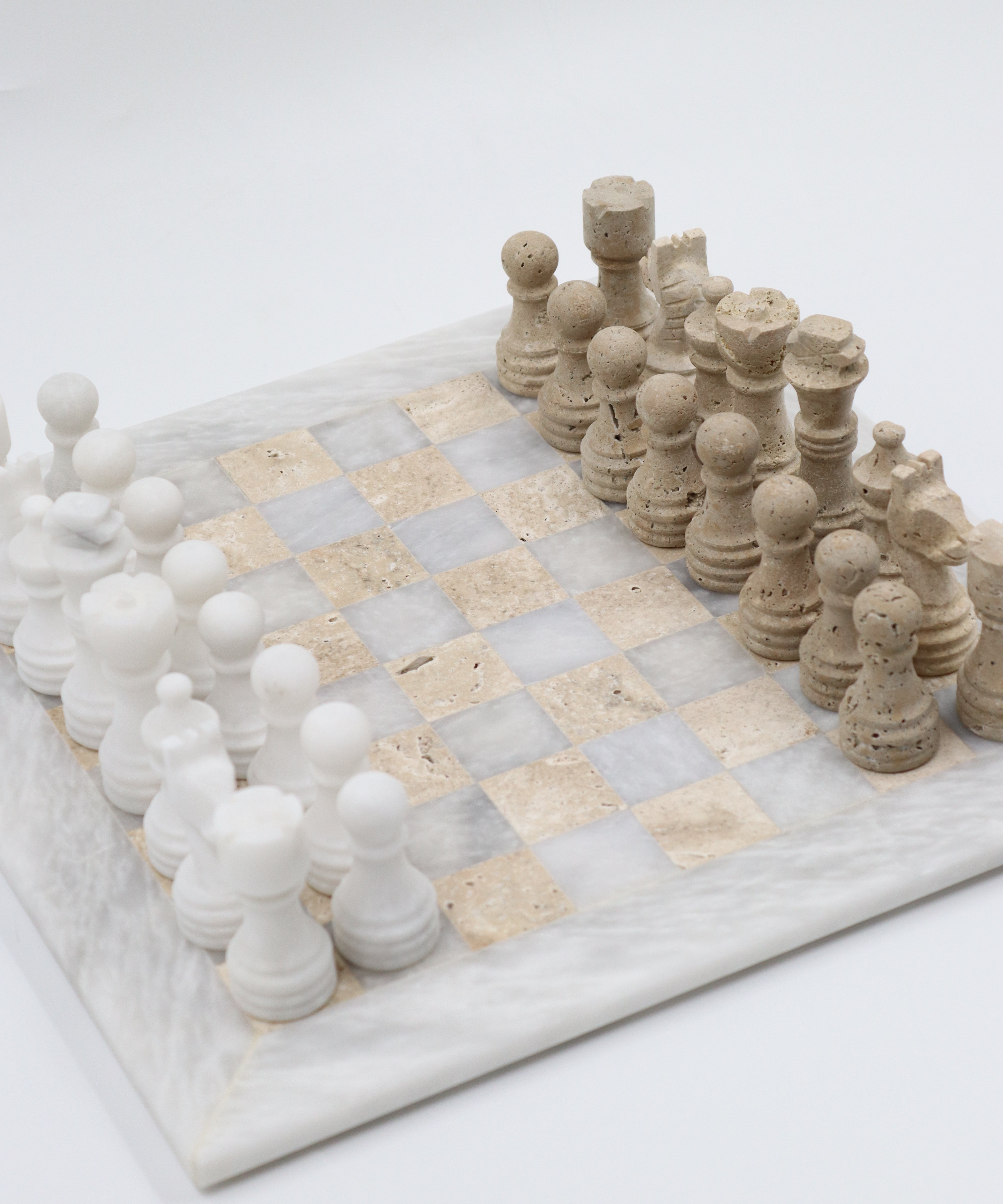 Eliah Marble chess board, hand-finished home decor by pluto. Dubai
