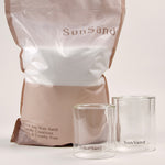 Sahara set, sand-textured soy wax candle by pluto. Dubai