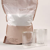 Sahara set, sand-textured soy wax candle by pluto. Dubai