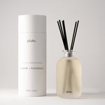 Jasmine + Patchouli Diffuser, reed diffuser by pluto., 12-week scent throw