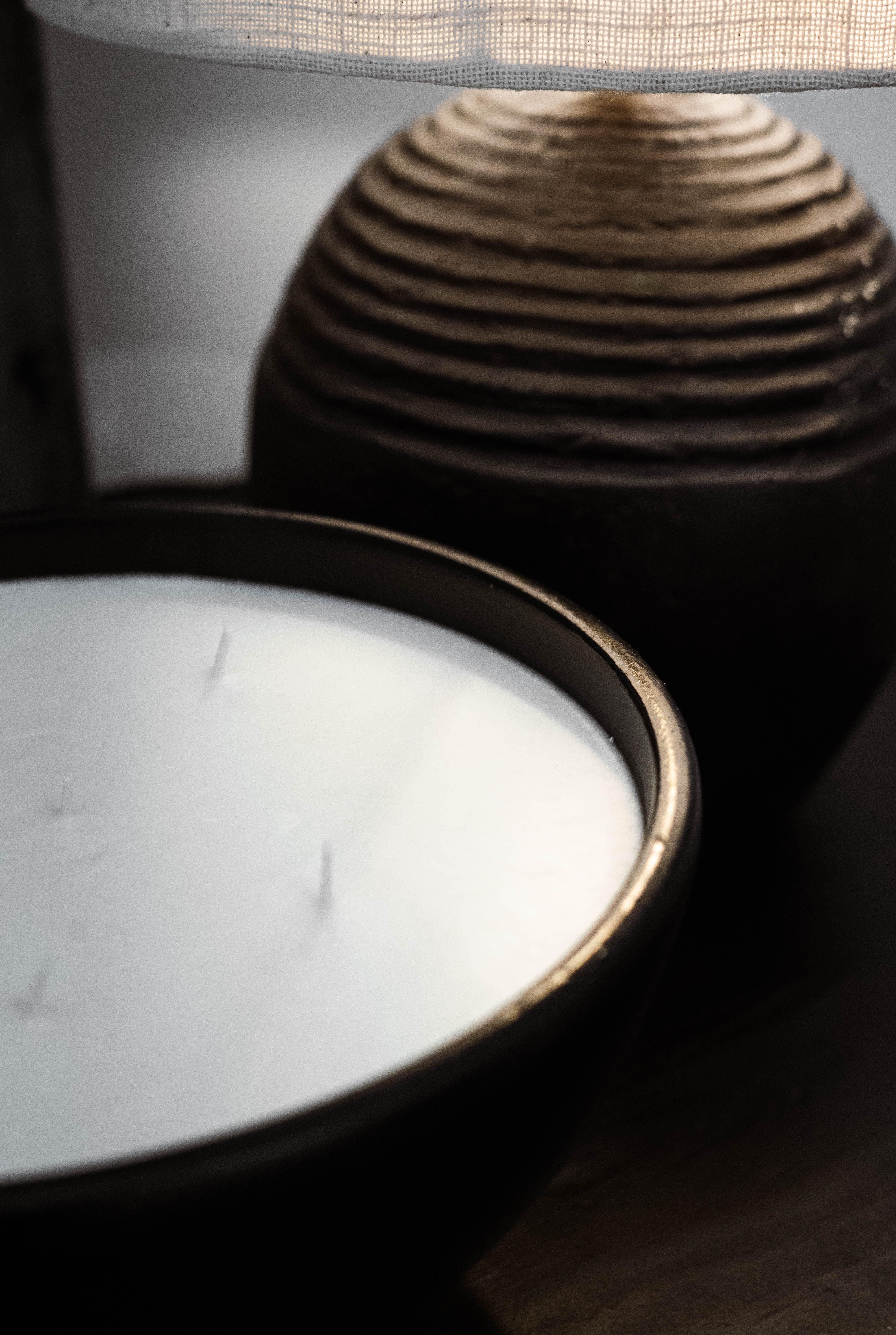 Dione 5wick candle- Black, hand-finished home decor by pluto. Dubai