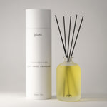 Lime + Basil + Mandarin Diffuser, reed diffuser by pluto., 12-week scent throw