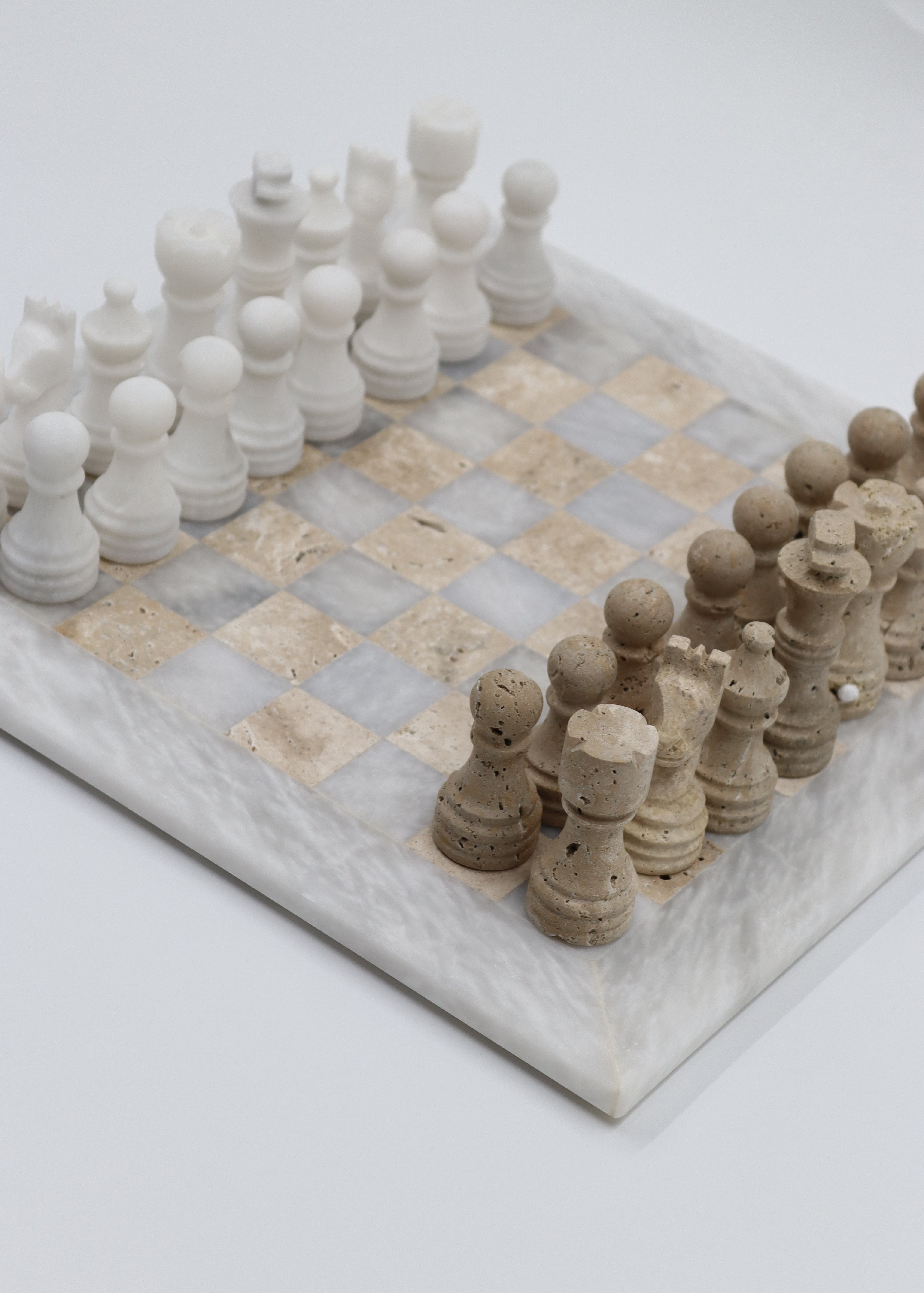 Eliah Marble chess board, hand-finished home decor by pluto. Dubai