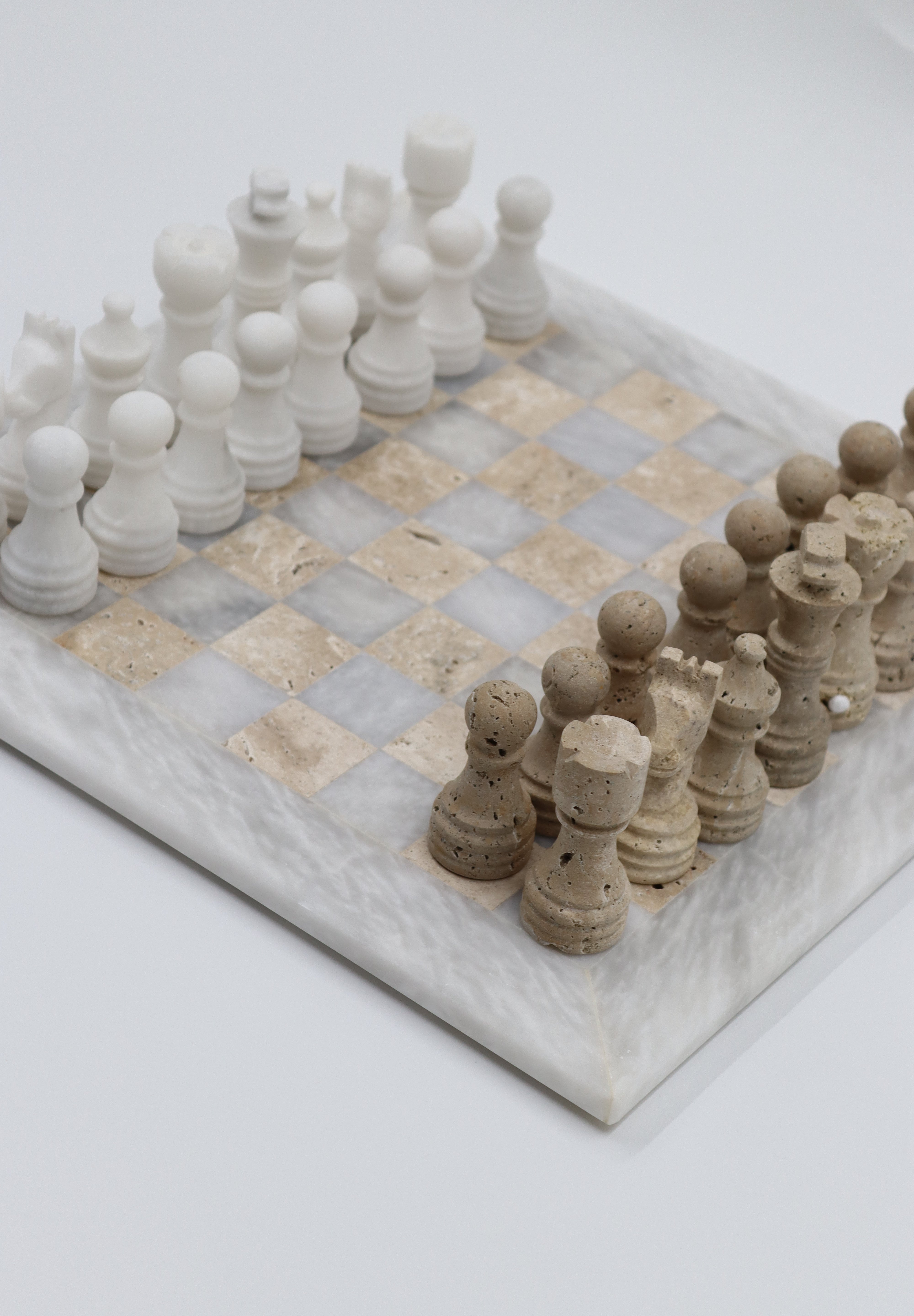 Eliah Marble chess board, hand-finished home decor by pluto. Dubai