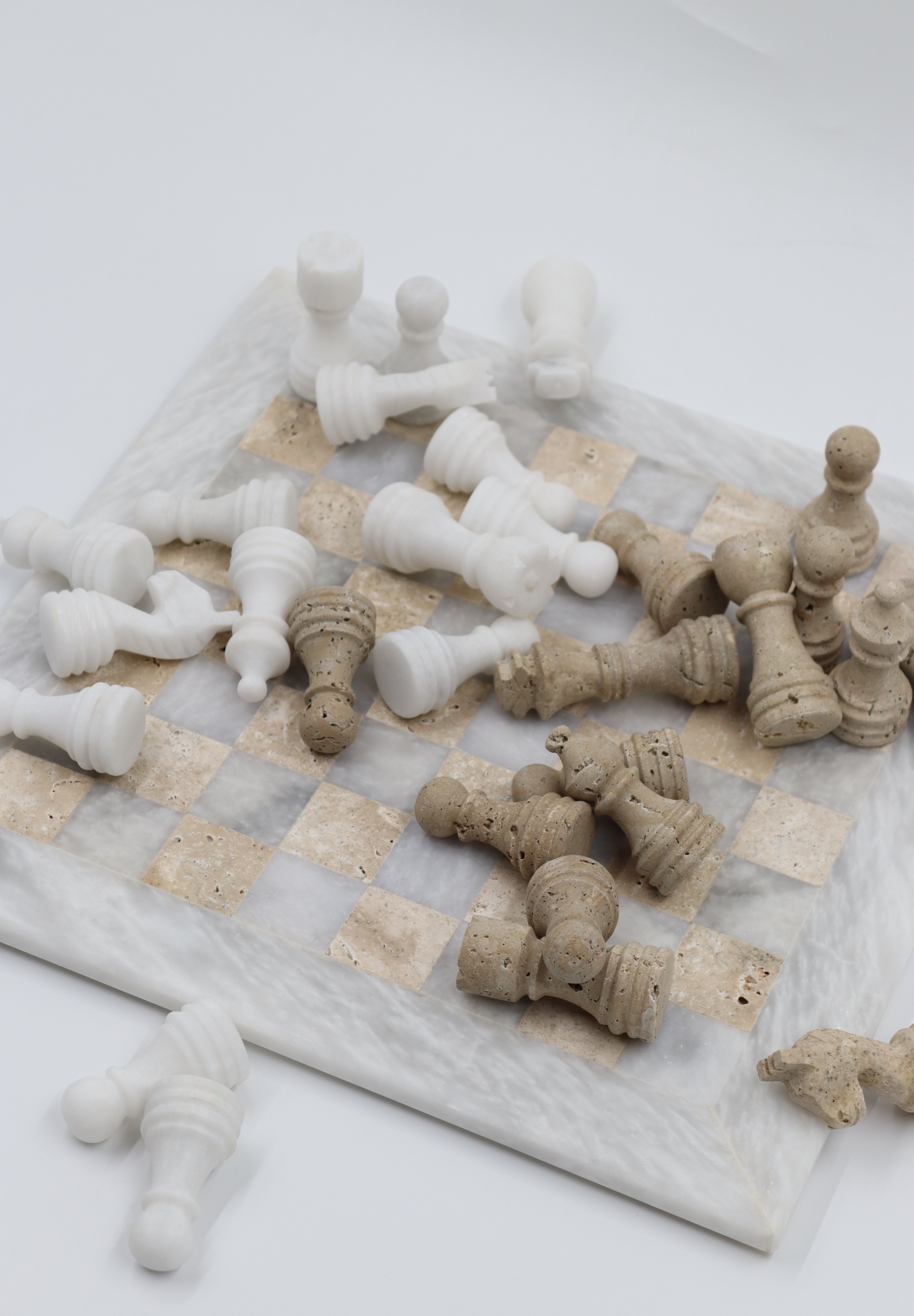 Eliah Marble chess board, hand-finished home decor by pluto. Dubai