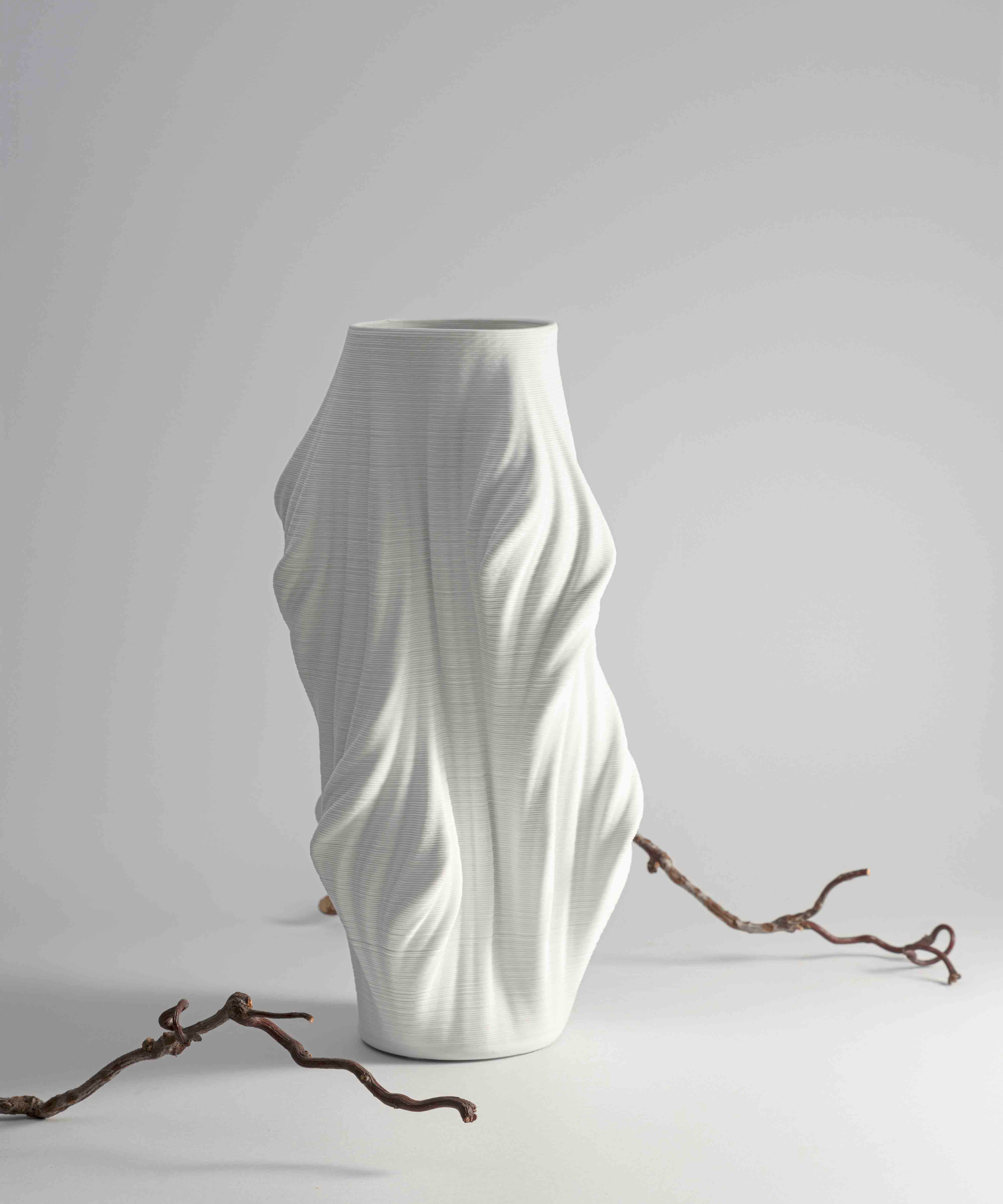 Sophia vase, hand-finished sculptural vase by pluto. Dubai