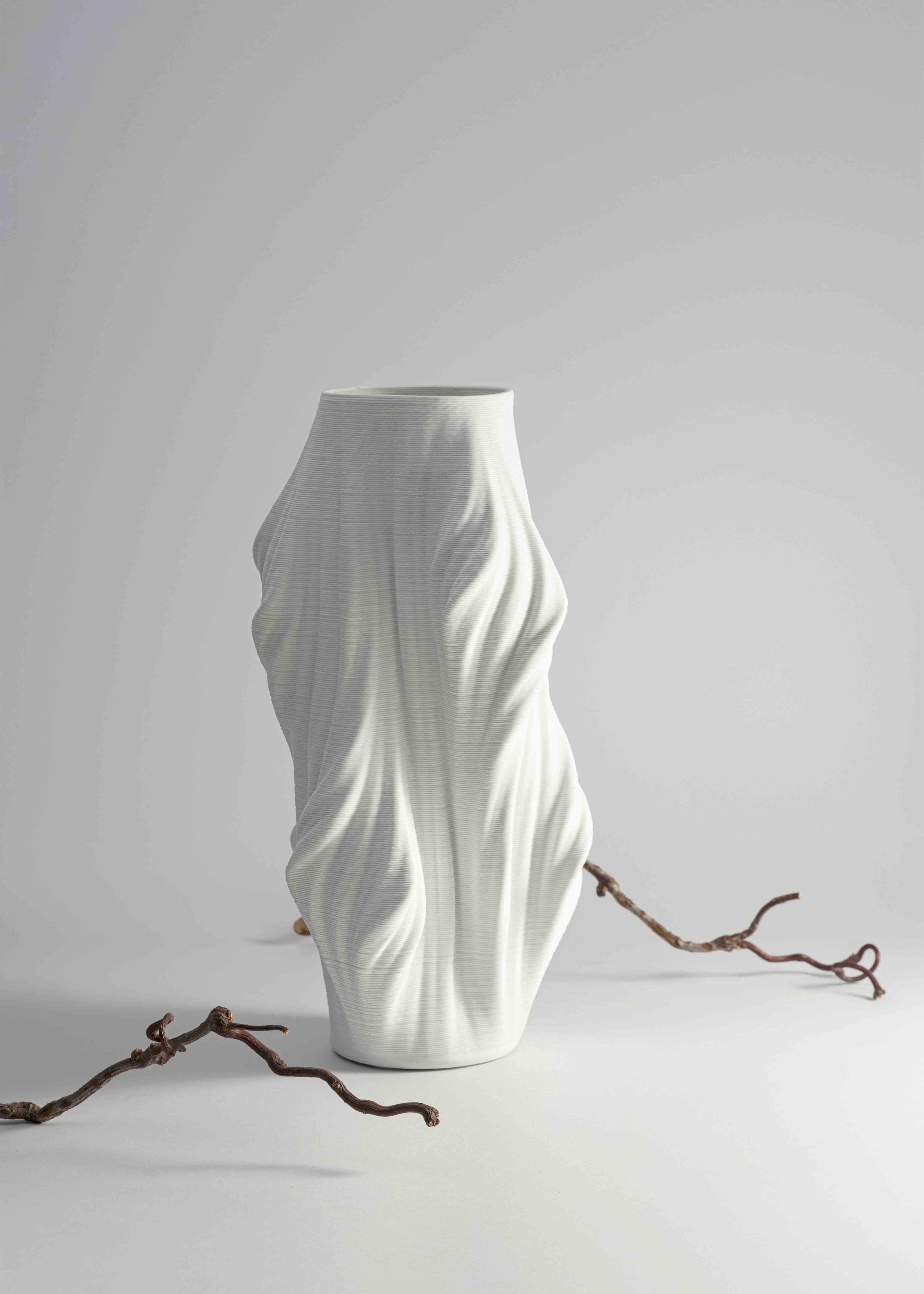 Sophia vase, hand-finished sculptural vase by pluto. Dubai