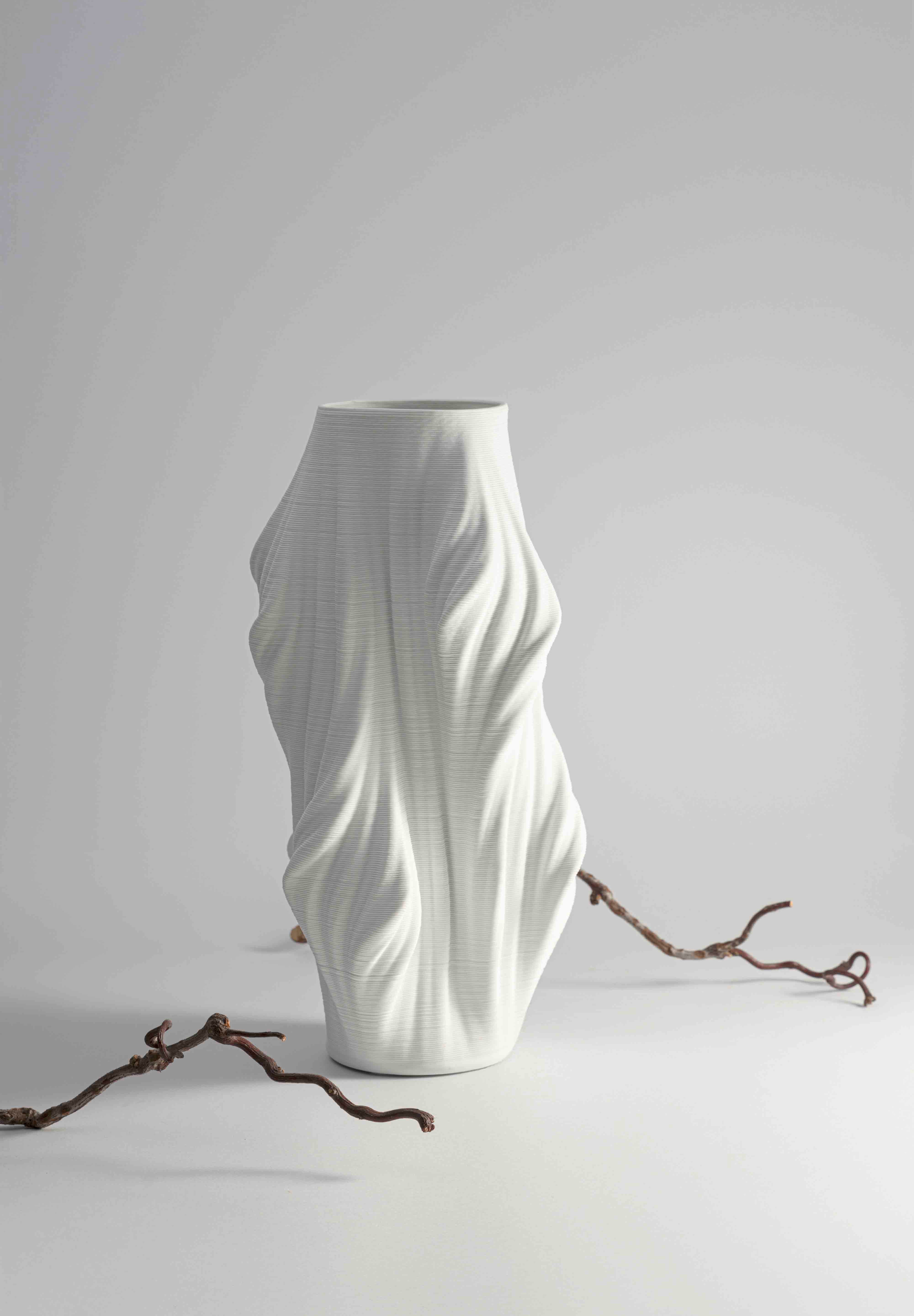 Sophia vase, hand-finished sculptural vase by pluto. Dubai
