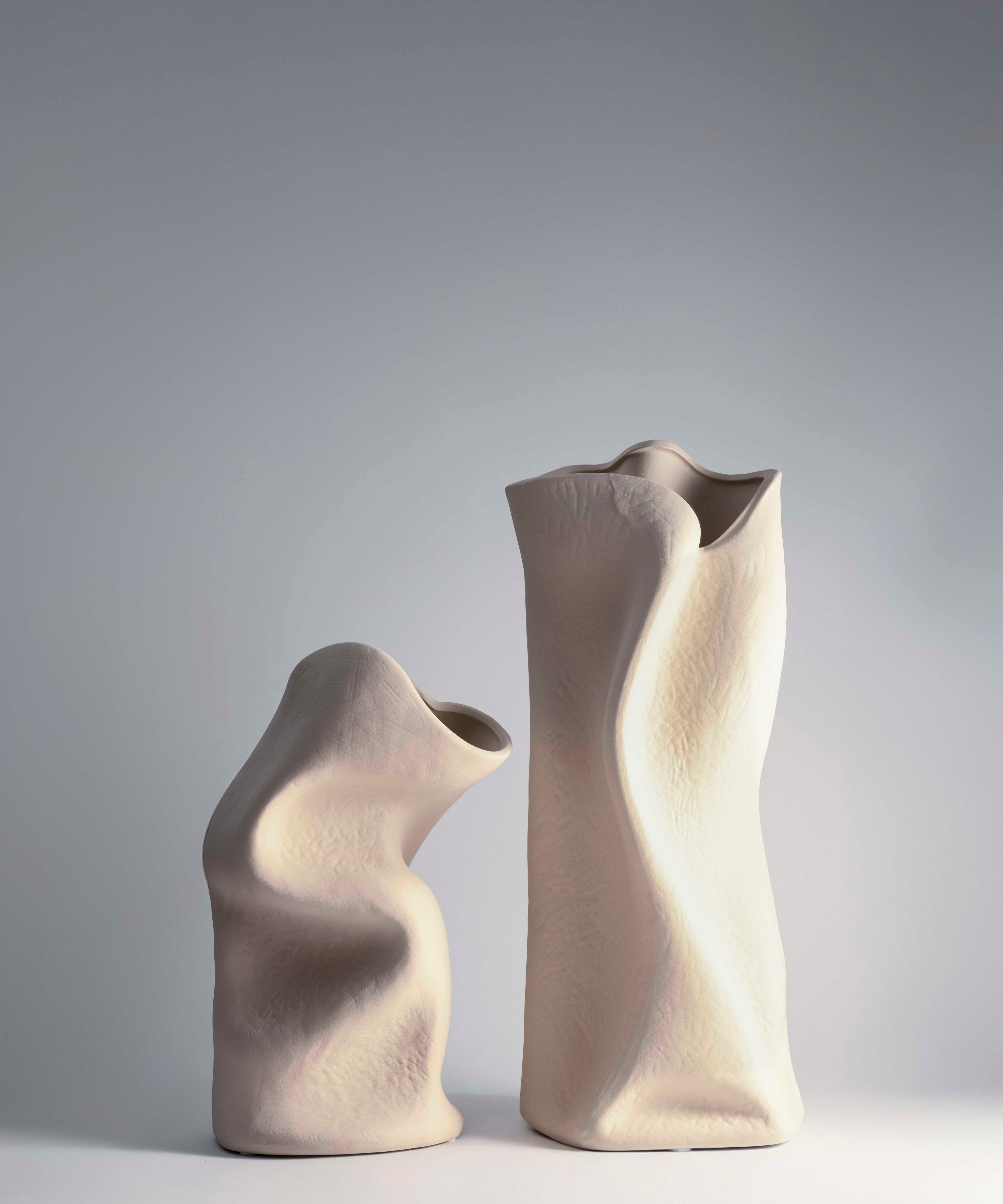 Elia vases, hand-finished sculptural vase by pluto. Dubai