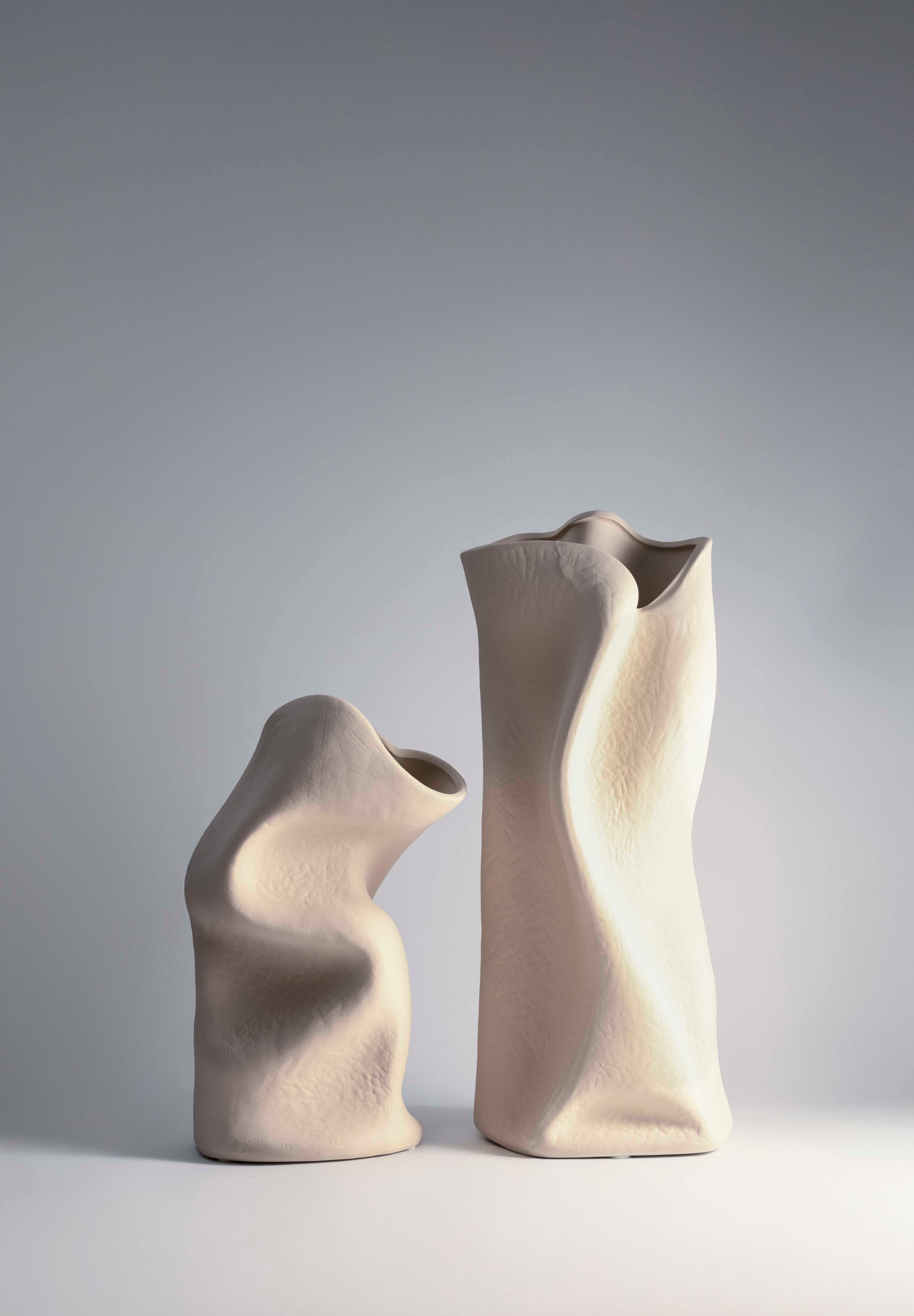 Elia vases, hand-finished sculptural vase by pluto. Dubai