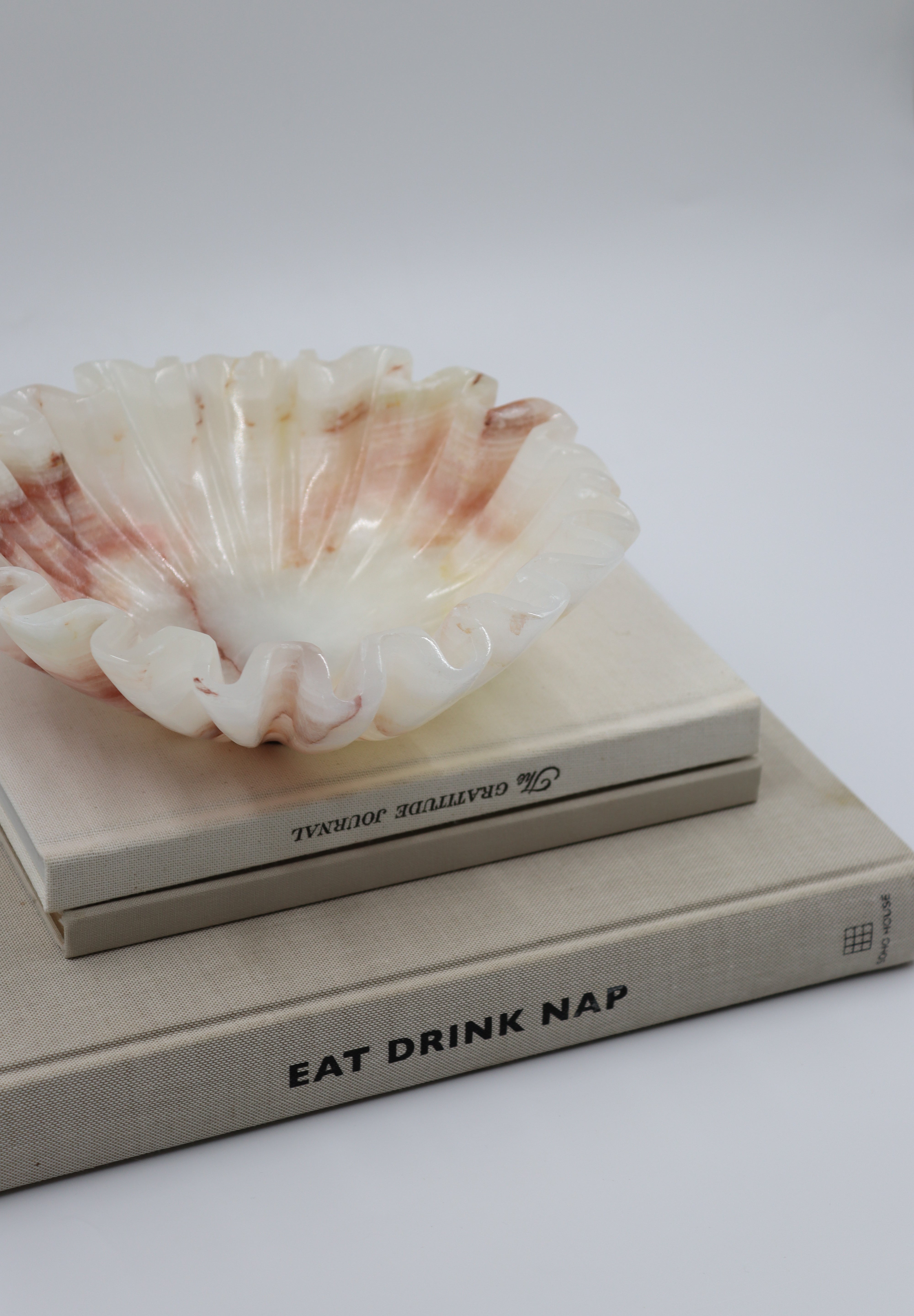 Alicia ruffle onyx bowl, hand-finished sculptural vase by pluto. Dubai