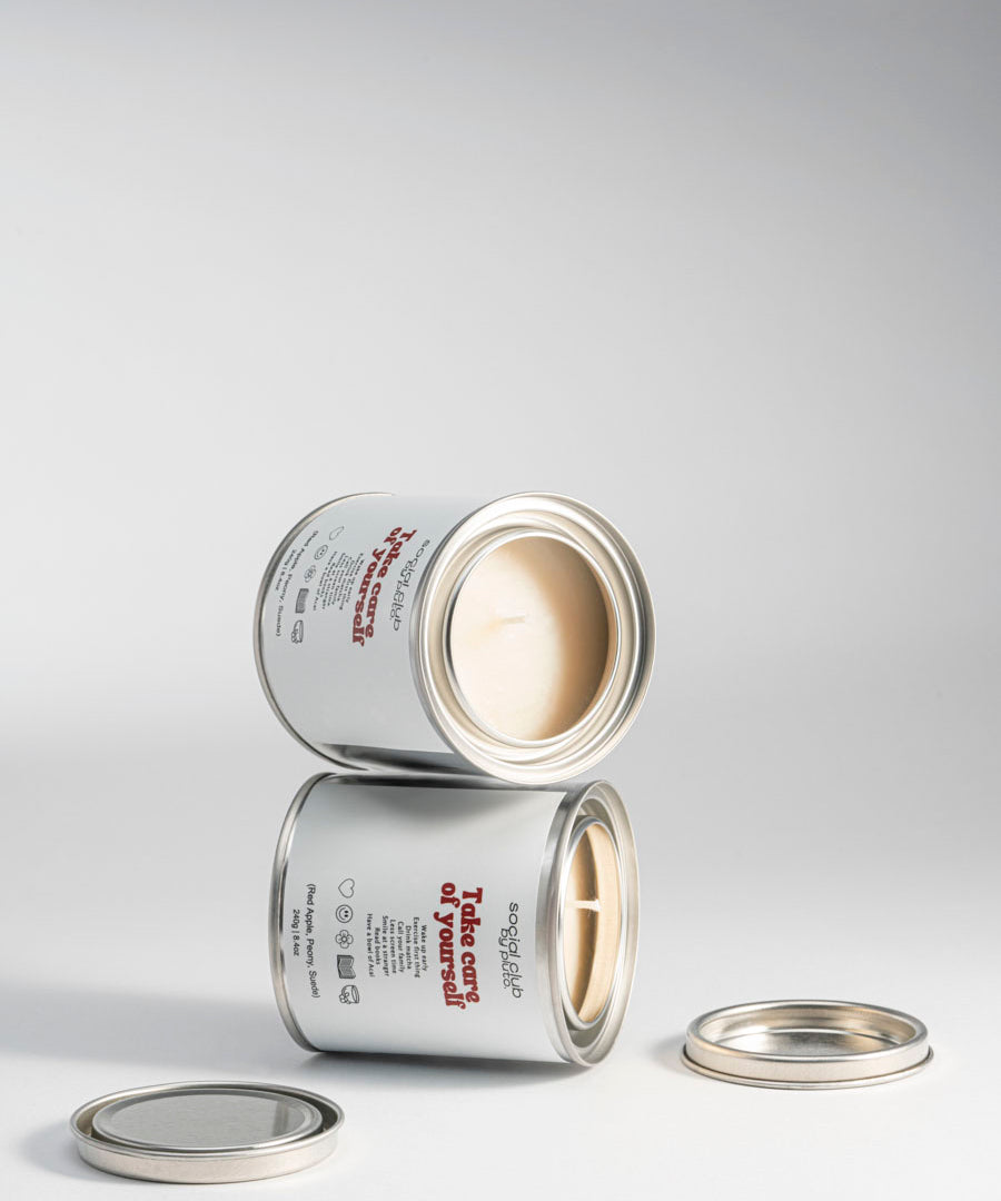 Take care of yourself, Social Club statement candle by pluto. Dubai