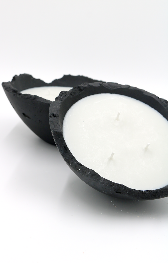 Cuban Tobacco & Oak, Eries bowl candle by pluto., hand-finished in Dubai